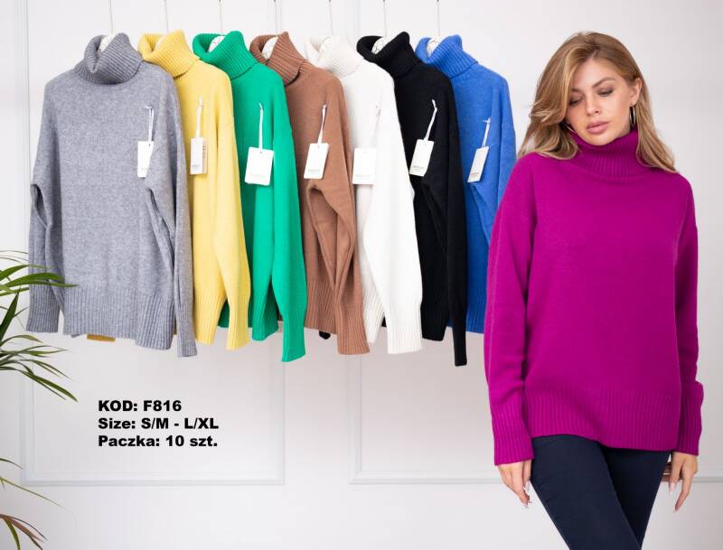 Swetry damskie Roz S/M-L/XL, Mix Kolor .Paczka 10 szt